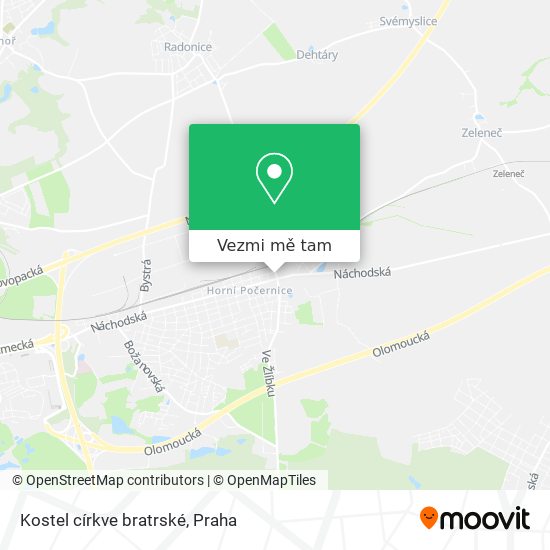 Kostel církve bratrské mapa