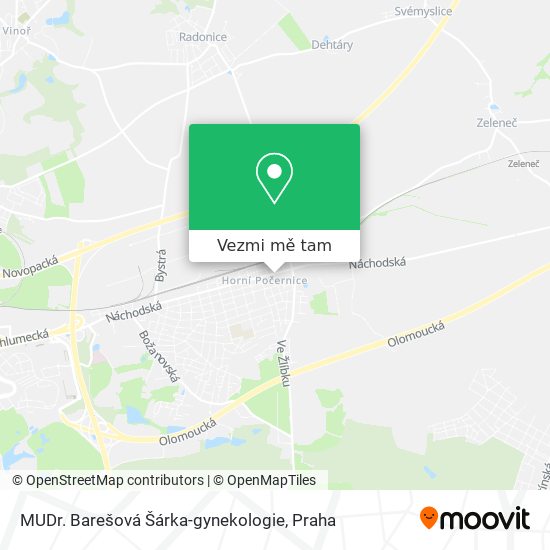 MUDr. Barešová Šárka-gynekologie mapa