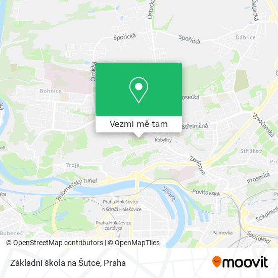 Základní škola na Šutce mapa