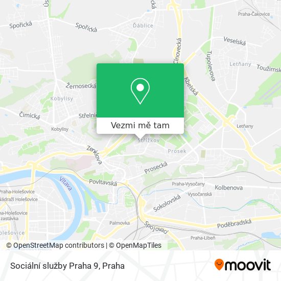 Sociální služby Praha 9 mapa