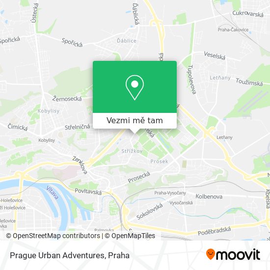 Prague Urban Adventures mapa