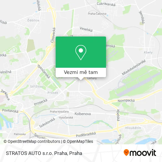 STRATOS AUTO s.r.o. Praha mapa