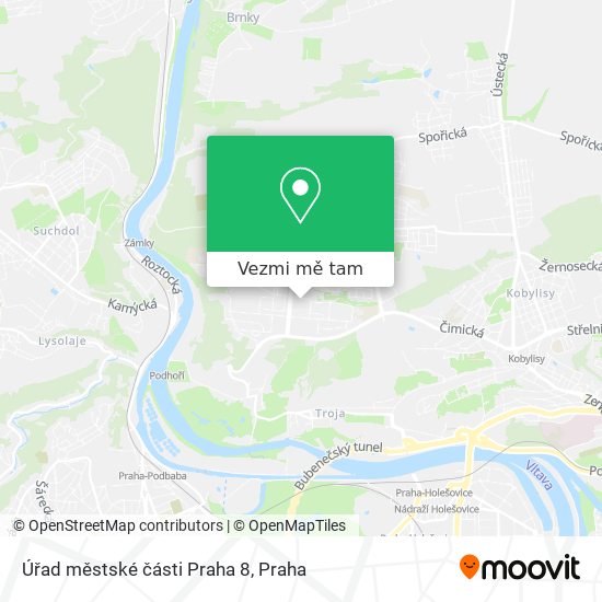 Úřad městské části Praha 8 mapa