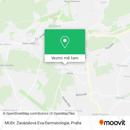 MUDr. Zavázalová Eva-Dermatologie mapa