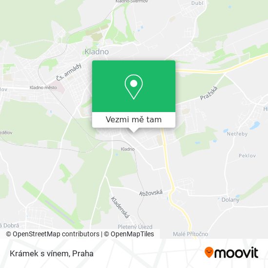 Krámek s vínem mapa