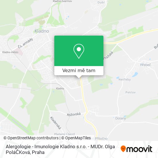 Alergologie - Imunologie Kladno s.r.o. - MUDr. Olga PoláČKová mapa