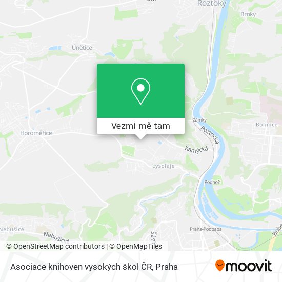 Asociace knihoven vysokých škol ČR mapa