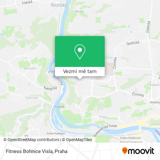 Fitness Bohnice Visla mapa