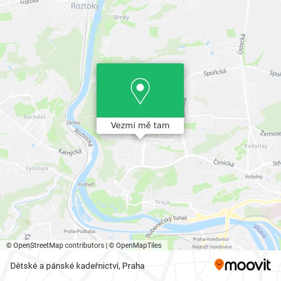 Dětské a pánské kadeřnictví mapa