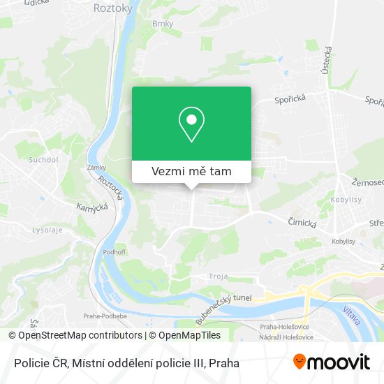 Policie ČR, Místní oddělení policie III mapa