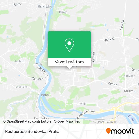 Restaurace Bendovka mapa