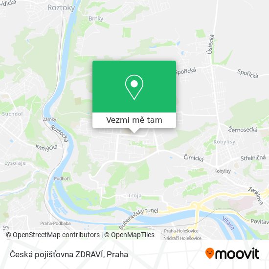 Česká pojišťovna ZDRAVÍ mapa