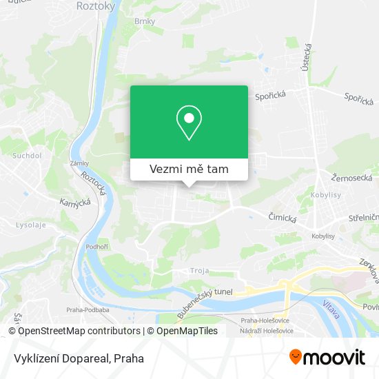 Vyklízení Dopareal mapa