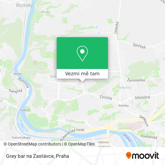 Grey bar na Zastávce mapa