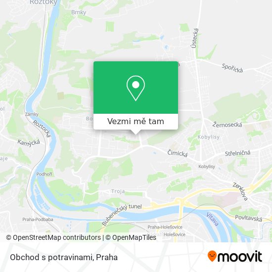 Obchod s potravinami mapa