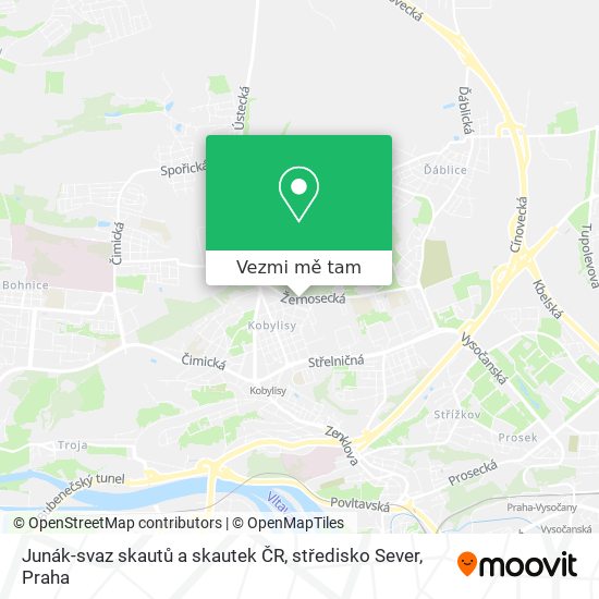 Junák-svaz skautů a skautek ČR, středisko Sever mapa