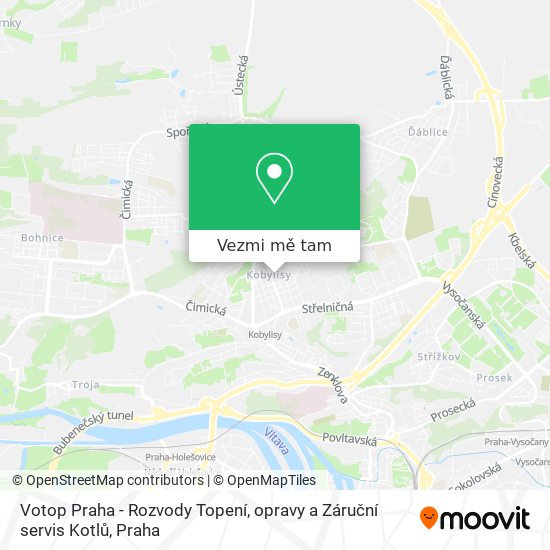 Votop Praha - Rozvody Topení, opravy a Záruční servis Kotlů mapa