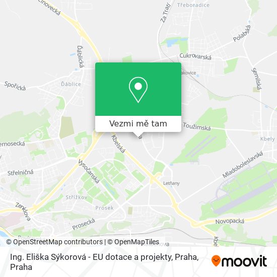 Ing. Eliška Sýkorová - EU dotace a projekty, Praha mapa