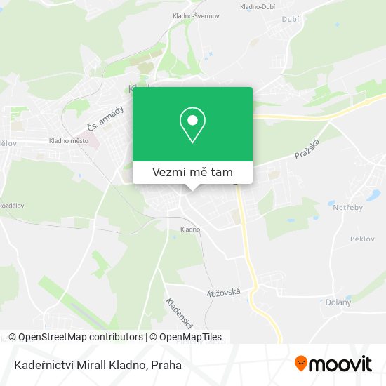 Kadeřnictví Mirall Kladno mapa