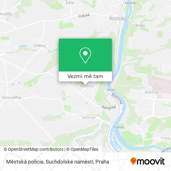 Městská policie, Suchdolské náměstí mapa