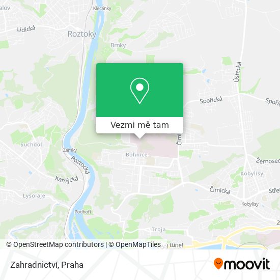 Zahradnictví mapa