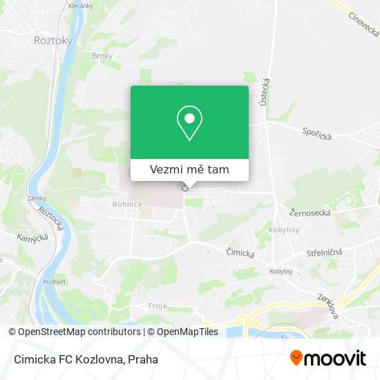 Cimicka FC Kozlovna mapa