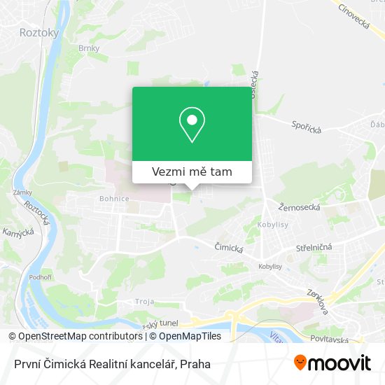 První Čimická Realitní kancelář mapa