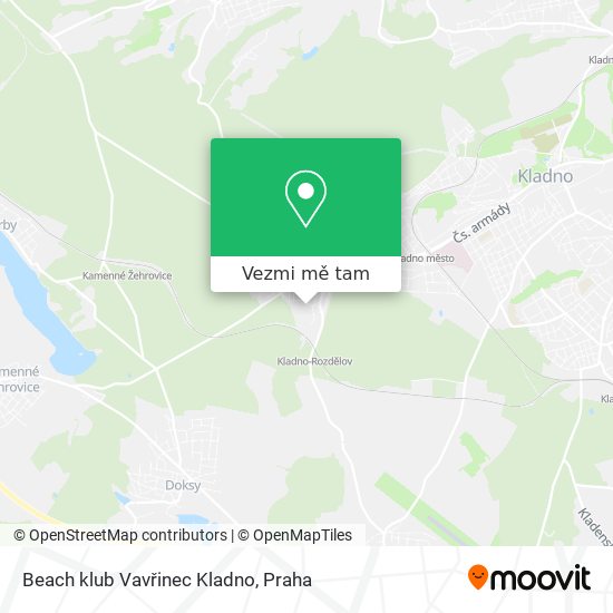 Beach klub Vavřinec Kladno mapa