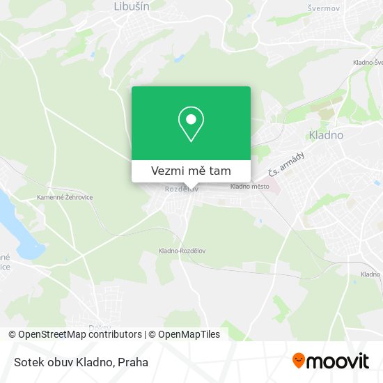 Sotek obuv Kladno mapa