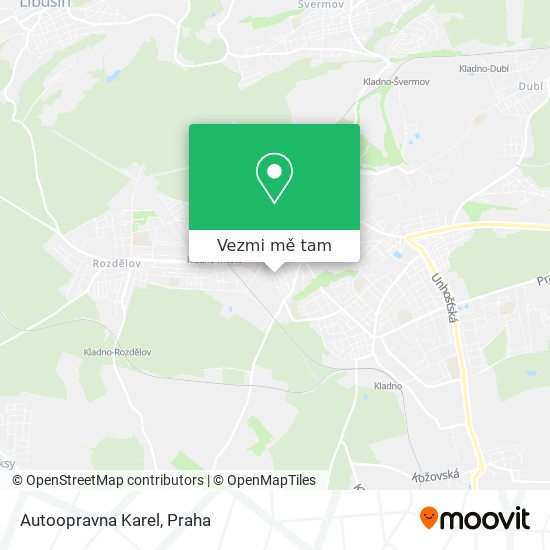 Autoopravna Karel mapa