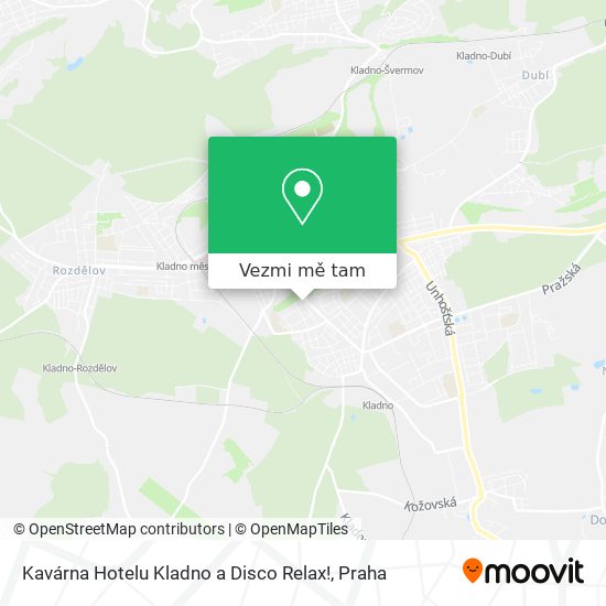 Kavárna Hotelu Kladno a Disco Relax! mapa