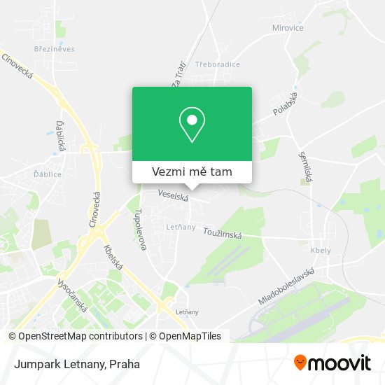 Jumpark Letnany mapa