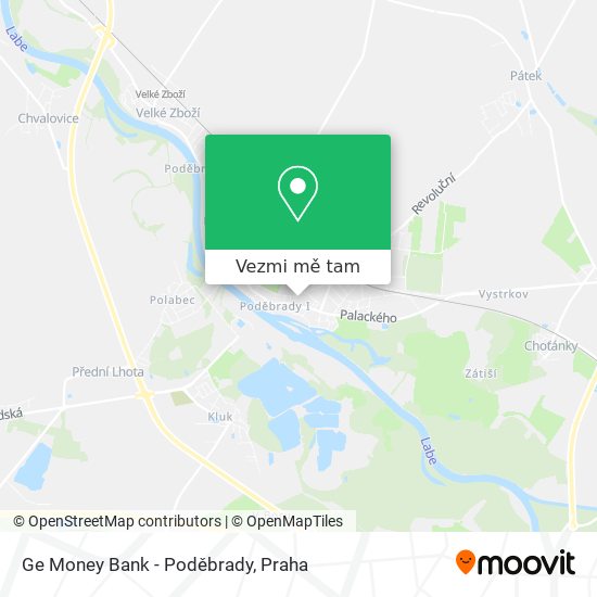 Ge Money Bank - Poděbrady mapa