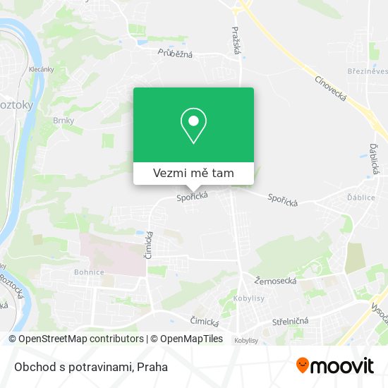 Obchod s potravinami mapa