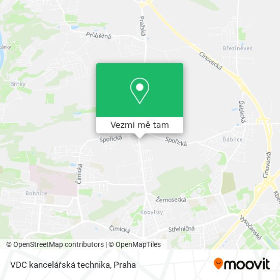 VDC kancelářská technika mapa