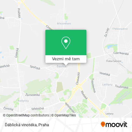 Ďáblická vinotéka mapa