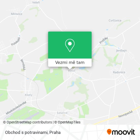 Obchod s potravinami mapa