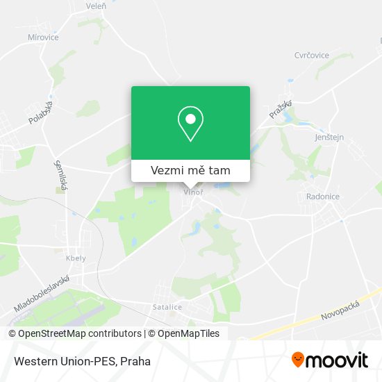 Western Union-PES mapa