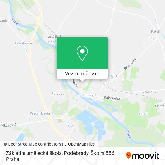 Základní umělecká škola, Poděbrady, Školní 556 mapa