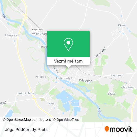 Jóga Poděbrady mapa