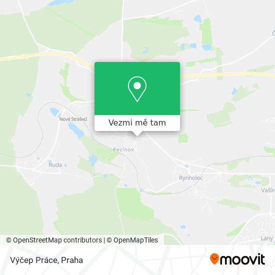Výčep Práce mapa