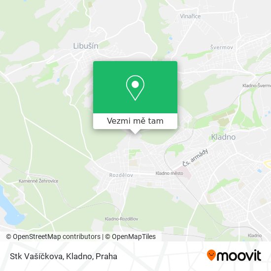 Stk Vašíčkova, Kladno mapa