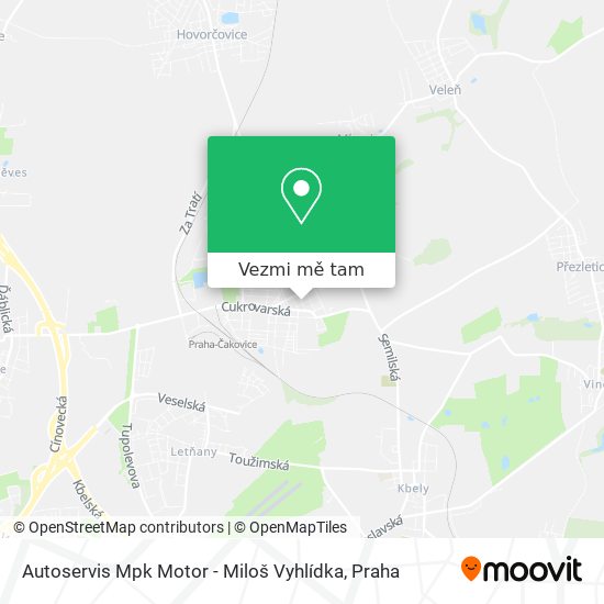 Autoservis Mpk Motor - Miloš Vyhlídka mapa