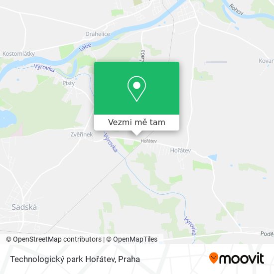 Technologický park Hořátev mapa