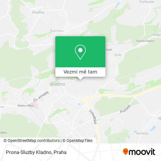 Prona-Sluzby Kladno mapa