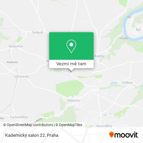 Kadeřnický salon 22 mapa