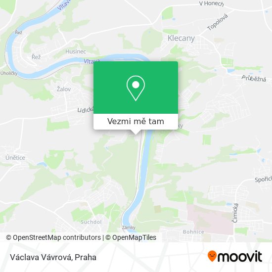 Václava Vávrová mapa