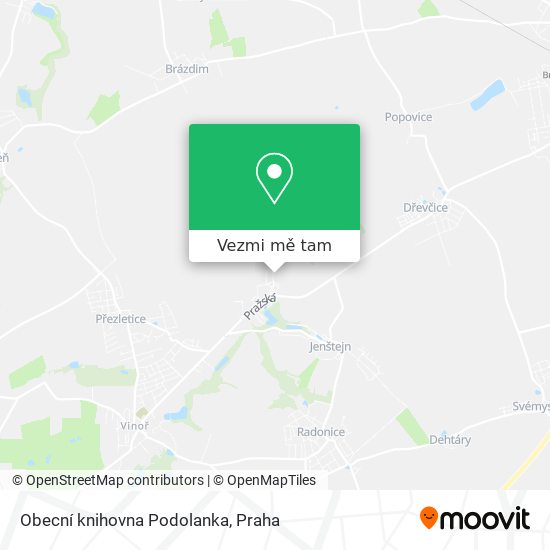 Obecní knihovna Podolanka mapa