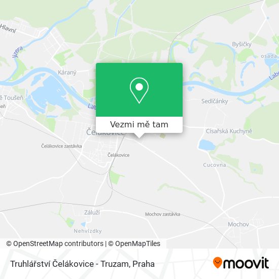 Truhlářství Čelákovice - Truzam mapa