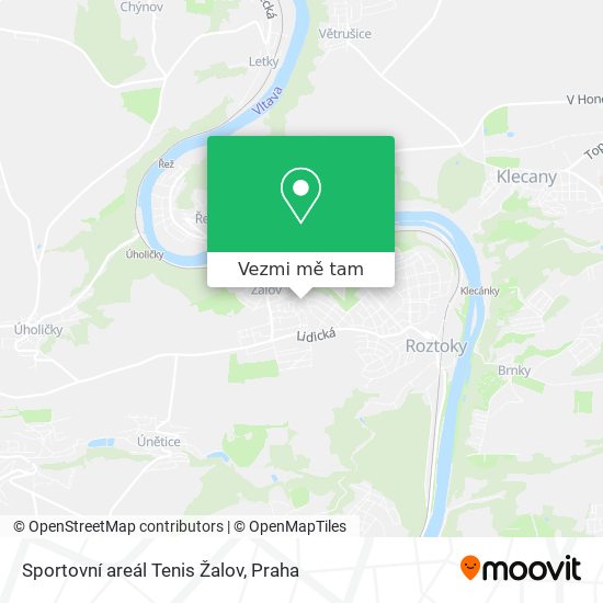 Sportovní areál Tenis Žalov mapa